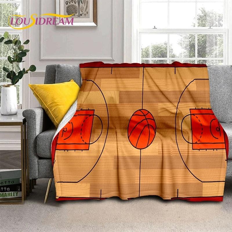 Новейшее мягкое фланелевое одеяло для баскетбольной площадки, для кроватей, спален, диванов, пикников, плед для отдыха на свежем воздухе, подарок