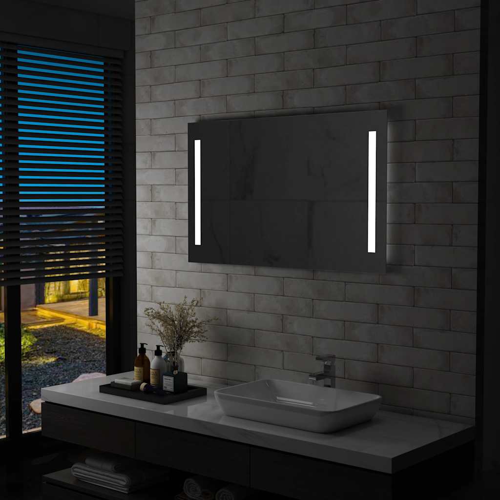 Bathroom Wall Mirror with LED Lights 100 x 60 cm