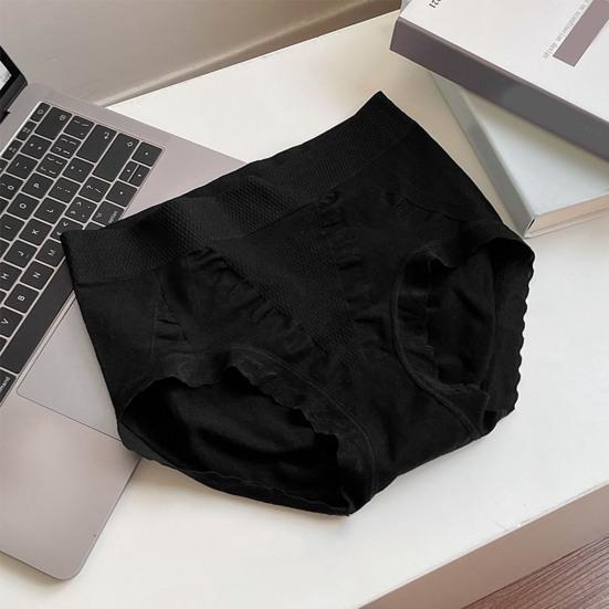 Women Underpants High Waist Soft Breathable Plus Size Lace Seamless Elastic