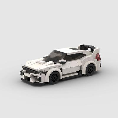 MOC гоночный автомобиль сборная модель городской спортивный автомобиль строительный блок креативная игрушка для гаража развивающие кубики рождественский детский подарок