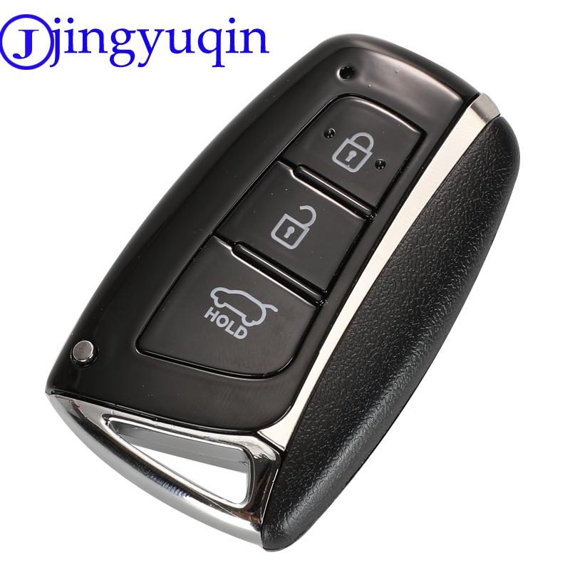 Чехол для дистанционного ключа jingyuqin с 3/4 кнопками для Hyundai Genesis 2013-2015 Santa Fe Equus Azera IX45 Fob TOY40