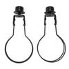 Bulb Clip Adapter Metal Wire Rust Proof Clip On Bulb Lampshade Holder with Finial Top for Table