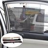 Car Side Folding Sunshade Retractable Car Front/Rear Window Sunshades Mesh UV Protection Curtain Foldable Auto Truck Sun Shield