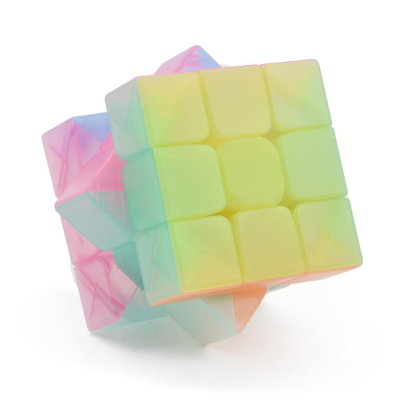 Qiyi Warrior W Желейный 3x3x3 Магический Кубик Прозрачный Конфетный Цвет Кубик Скорости Детское Раннее Образование