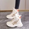 Зимние женские утолщенные хлопковые ботинки с плюшем, теплые, высокие спортивные ботинки для снега