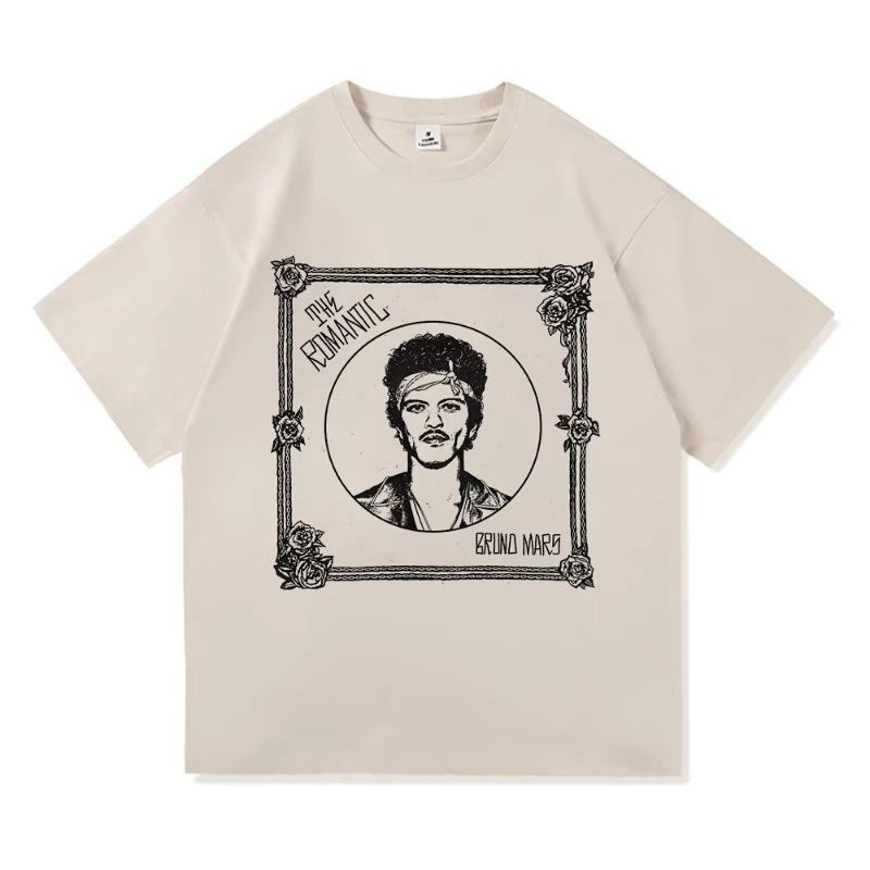 Bruno Mars The RoUnisextic Tee Shirt 2026 New Album Retro UnisexWomen Clothing Harajuku High Quality Tops Cotton TShirts Vintage
