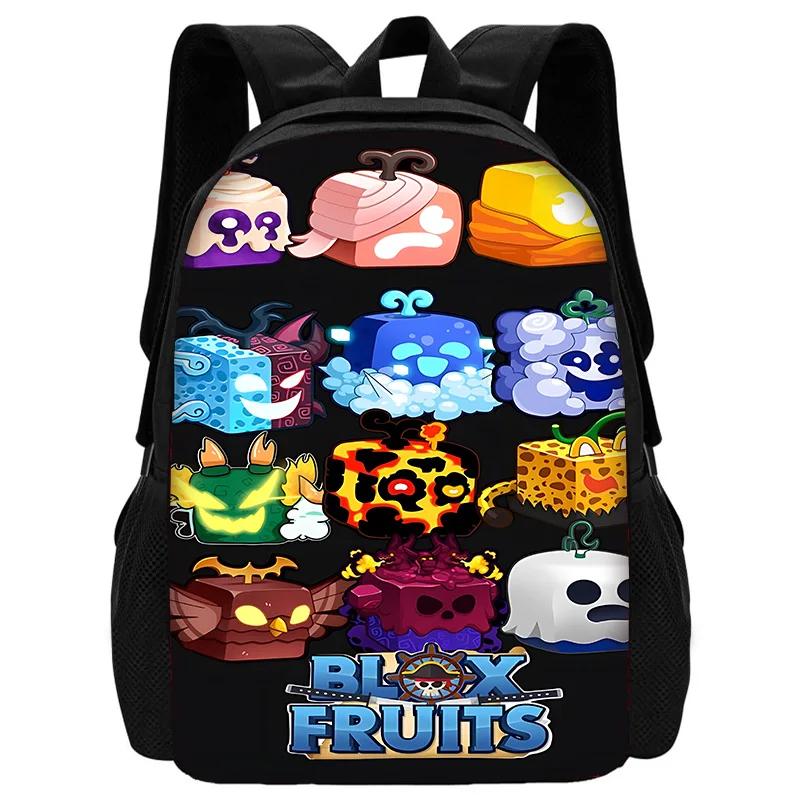 Мультяшный Школьный Рюкзак Blox Fruits для Детей с Сумкой через Плечо Пеналами Школьные Сумки для Мальчиков Девочек Лучший Подарок