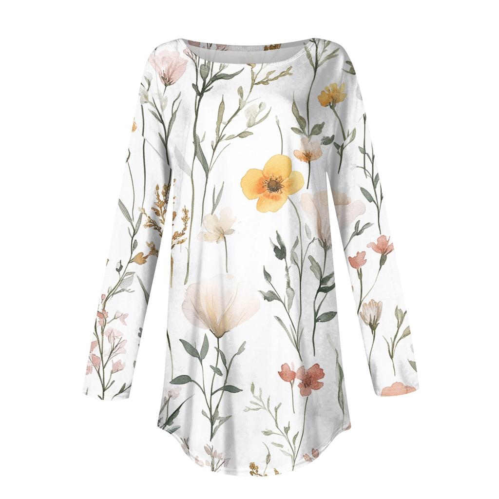 Женская мода с длинным рукавом и круглым вырезом, винтажный асимметричный пуловер