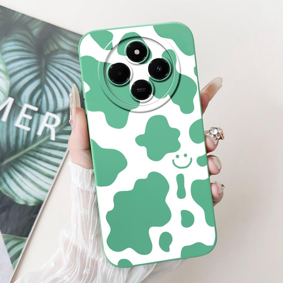 For Xiaomi Redmi 14c / Mi 14 Pro 14t Pro Case Liquid Silicone Soft TPU Back Cover Redmi14c Phone Funda Gothic Black Night Bumper
