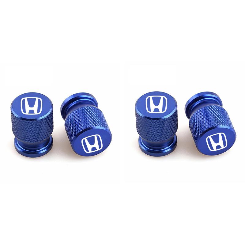 1Set Car Carbon Fiber Key Chain with Wheel Tire Valve Caps For Honda Civic Fit Jazz Accord Pilo CRV Odyssey HRV Mugen Accessory wsdm59