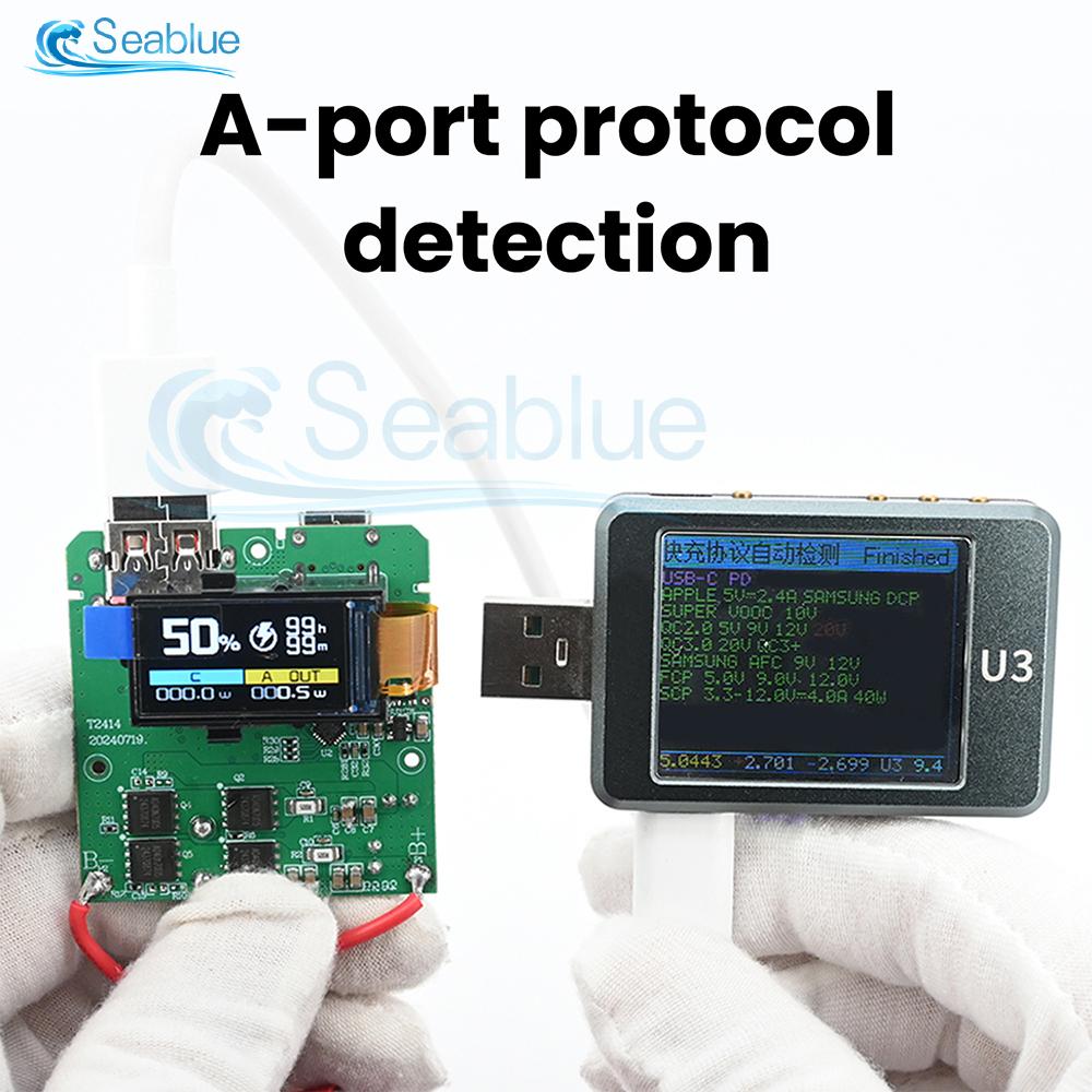 100W PD Fast Charging Power Bank Module With 0.96" TFT Color Display Multi-Protocol Support and Full Protection Circuitry