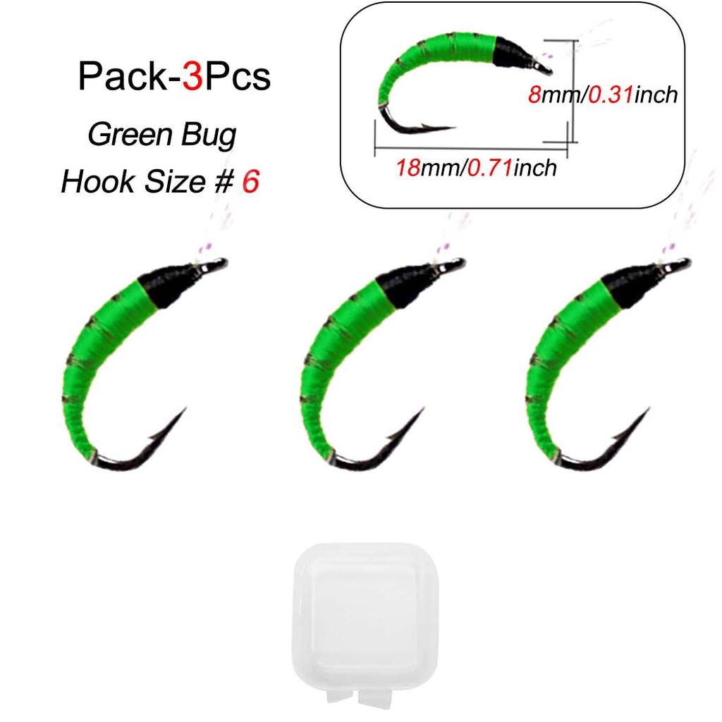 1/3Pcs Realistic Artificial Fly Fishing Lures Fly For Trout Fishing Artificial Insect Bait Lure Fishing