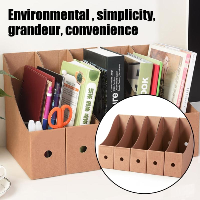 8 шт. картонных держателей для журналов, коробка для хранения журналов, стойка для документов, настольный органайзер для файлов для школы, офиса, дома