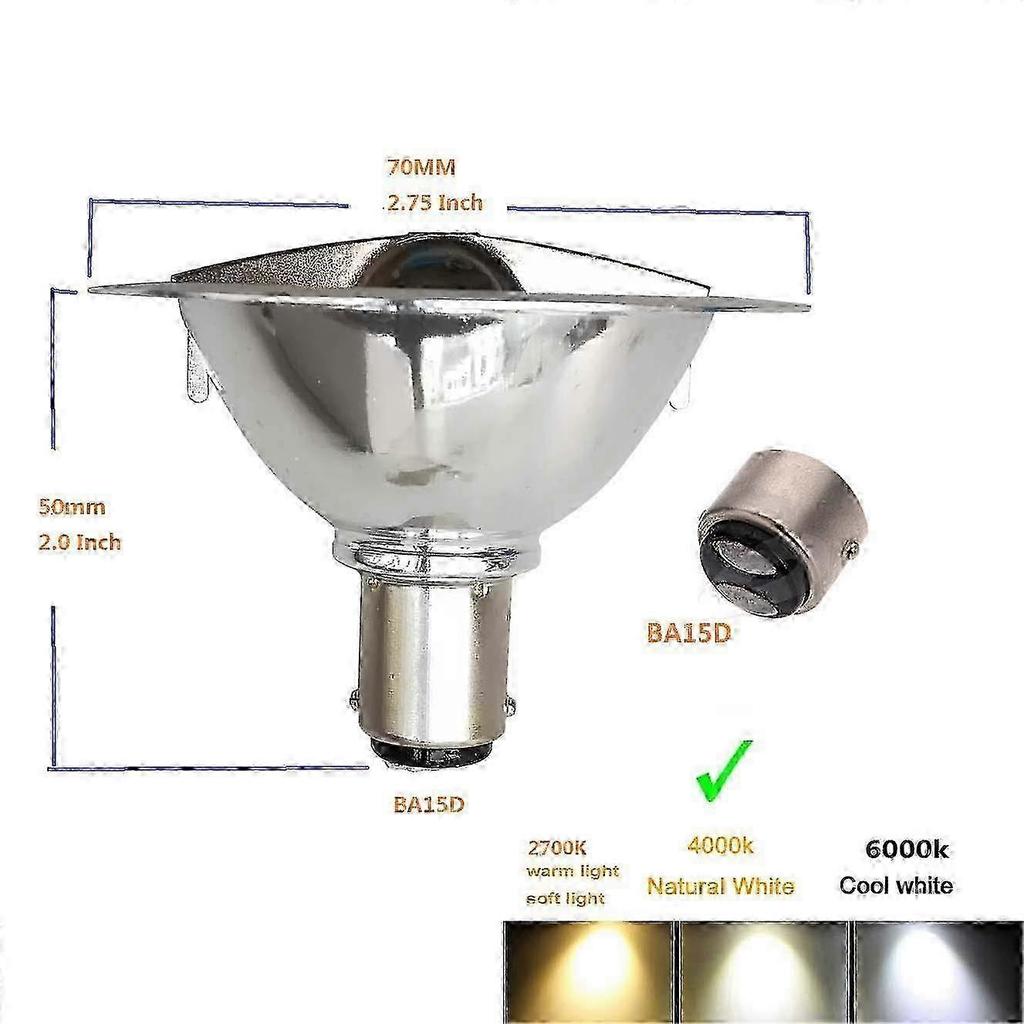 2x Led Ar70 Reflector Light 3w 12v Ba15d Base 4000k Track Light 25w hwy