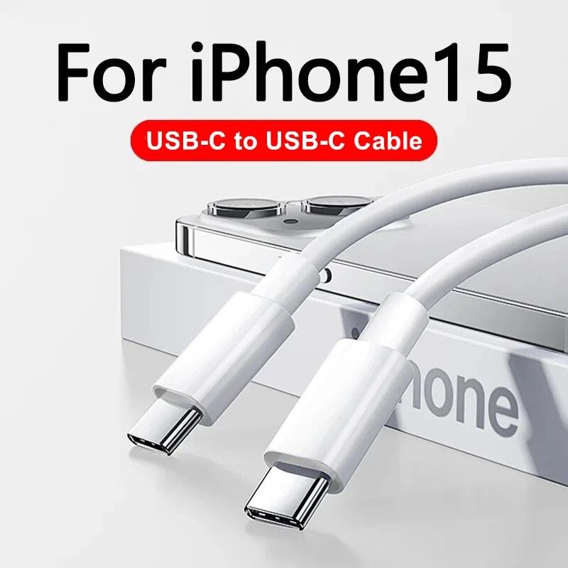 Кабель для быстрого зарядного устройства PD USB C, 35 Вт, тип C для iPhone 15 Pro Max, iPad 10, iPhone 15 Plus, кабель для зарядки и передачи данных с USB-C на USB-C
