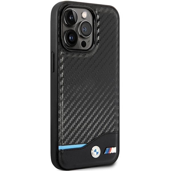 Case BMW BMHCP13X22NBCK iPhone 13 ProMax 6.7" black/black hardcase Leather Carbon