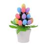 Mini Artificial Easter Eggs Potted Colorful Painted Foam Egg Ornament  Holiday Festival Ornaments