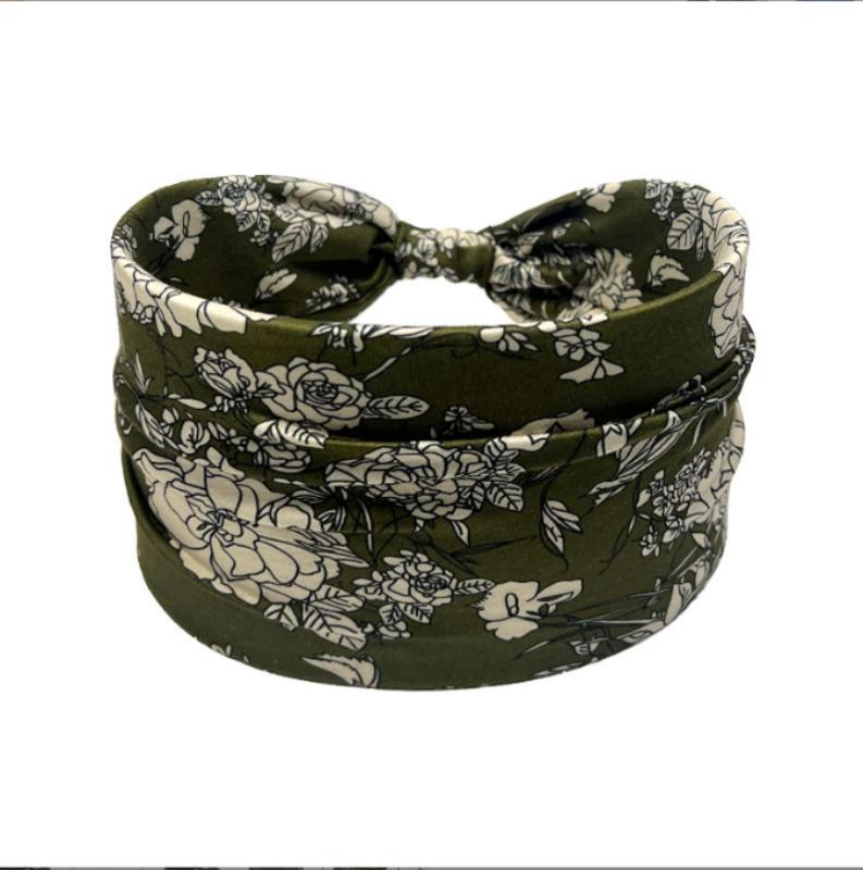 New Women's Vintage Knot Elastic Headbands Turban Headwrap Wide For Women Girls Flower Print Cotton Soft Boho Bandana Girls Hair Accessories