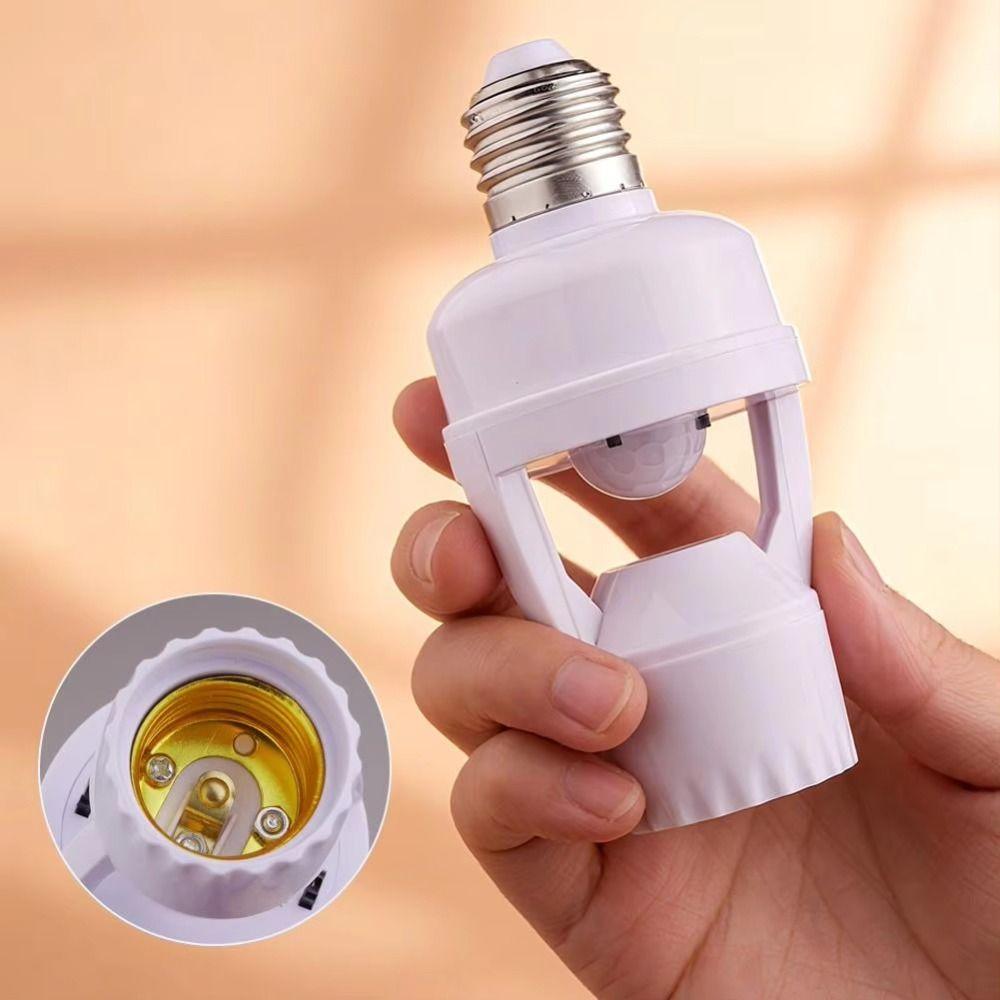 Motion Sensor Smart Light Bulb Holder E27 Socket E27 Adapter for E27 Bulbs Basement Lighting