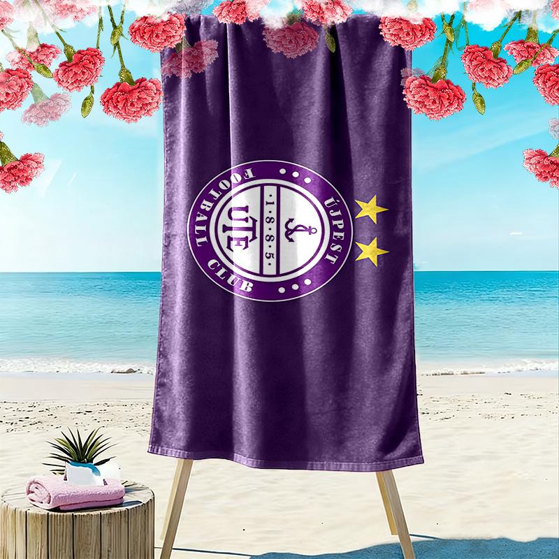 Újpest FC Print Beach Towel, Large Soft Quick Dry Towel for Beach Camping Swimming
