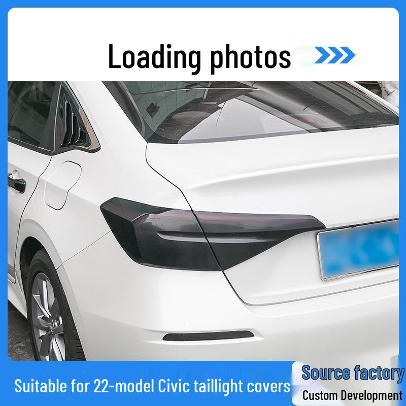 Наклейка на корпус заднего фонаря Civic 11-го поколения, дымчато-черный, 'Воин'