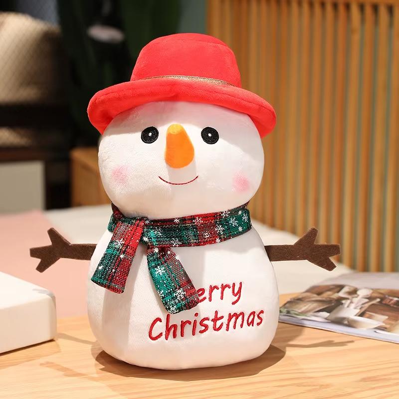 1 шт. Милая плюшевая игрушка снеговик мягкая плюшевая кукла снеговик плюшевый снеговик рождественское украшение подарок