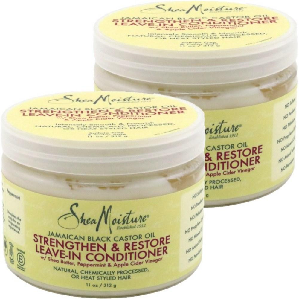 Shea Moisture Ямайское черное касторовое масло несмываемый кондиционер 325 мл 2 шт.