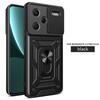 Для Xiaomi Redmi Note 13 Pro + Чехол Redmi Note 13 pro Plus Магнитное кольцо-держатель Бронированный чехол для телефона Защита камеры сдвижной Задняя крышка