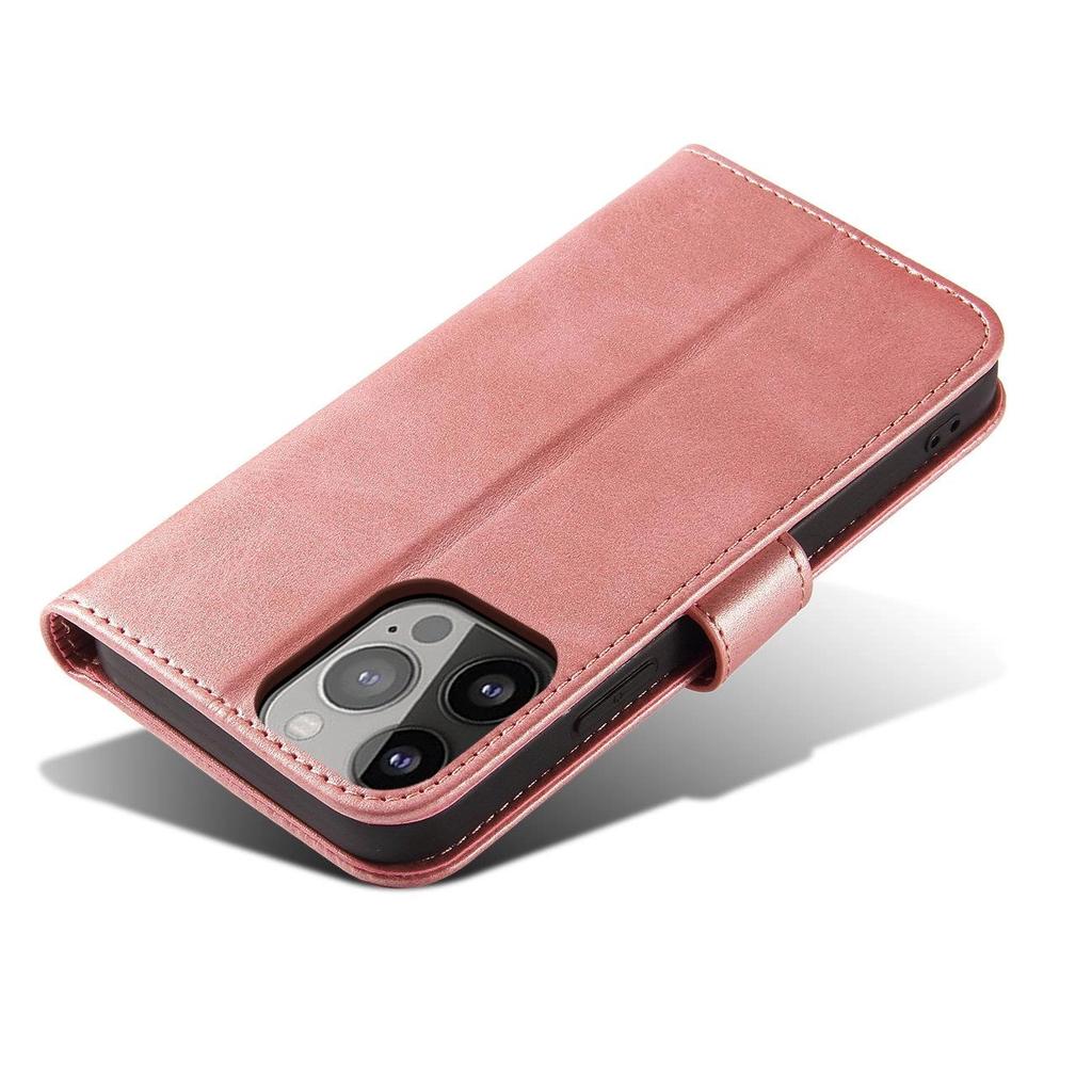 Magnet Case For Samsung S24 With Flap And Wallet - Pink