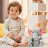 Breathing Stuffed Animal with Music & Light Sensory Soothing Plush Toy for Sleep Interactive Elephant Rabbit Toy for Kids Baby Soother