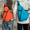 Large Capacity Men's Chest Bag Solid Color Sports Crossbody Bag Oxford Cloth Shoulder Bag Female