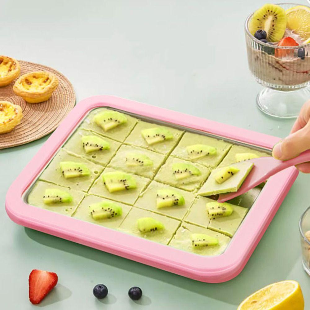 Rectangular Freezing Yogurt Maker 304 Stainless Steel Cold Yogurt Plate Ice Cream Roll Maker Kids