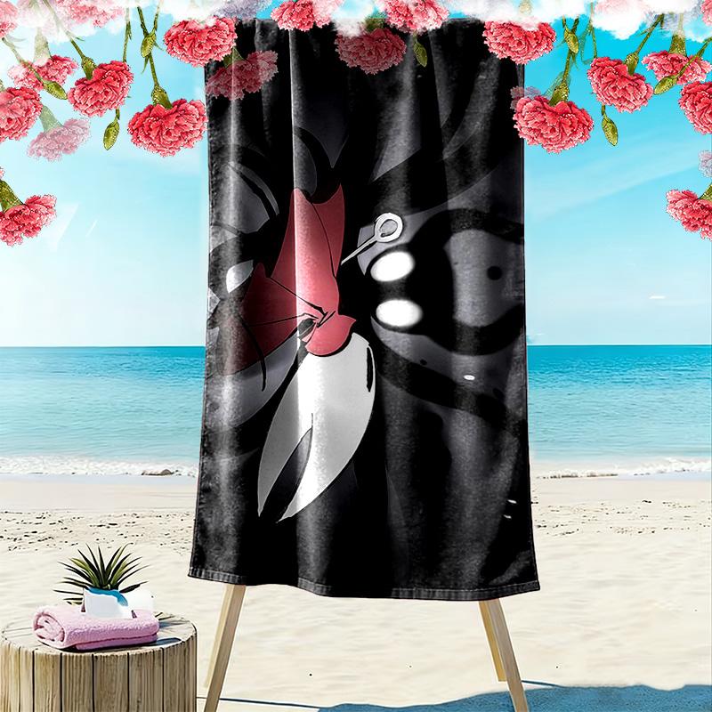Silksong Print Beach Towel, Large Soft Quick Dry Towel for Beach Camping Swimming