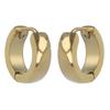 [R4839] - 'Peaceful' Gold Steel Hoop Earrings - 12 Mm 4 Mm