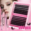 Dense D-Song Single-Cluster False Eyelashes Set 10-18Mm Natural Curl Diy Segmented Eyelashes