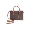 Michael Kors Подвеска с логотипом Sheila Классическая кожаная сумка-тоут на молнии с монограммой Женская сумка-тоут Золотисто-коричневая 35S3G6HS2B-BROWN