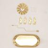 Gold Home Decoration Tealight Spinning Candlestick Candle Holder Rotating