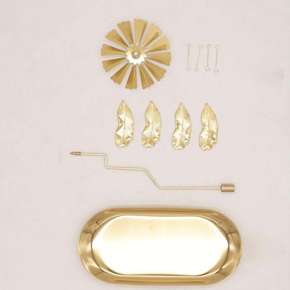 Gold Home Decoration Tealight Spinning Candlestick Candle Holder Rotating