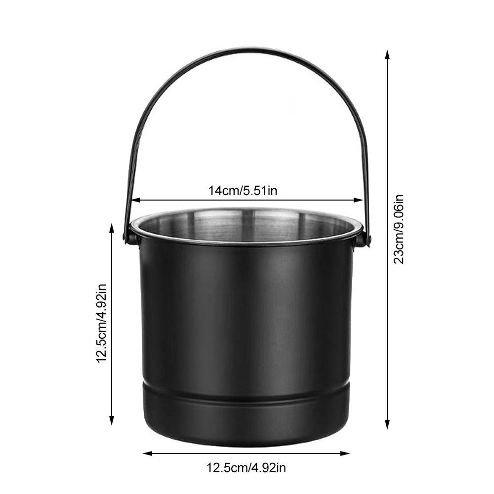 Thickened Ice Container 1.6L Professional Ice Bucket Premium Stainless Steel Ice Bucket Bar