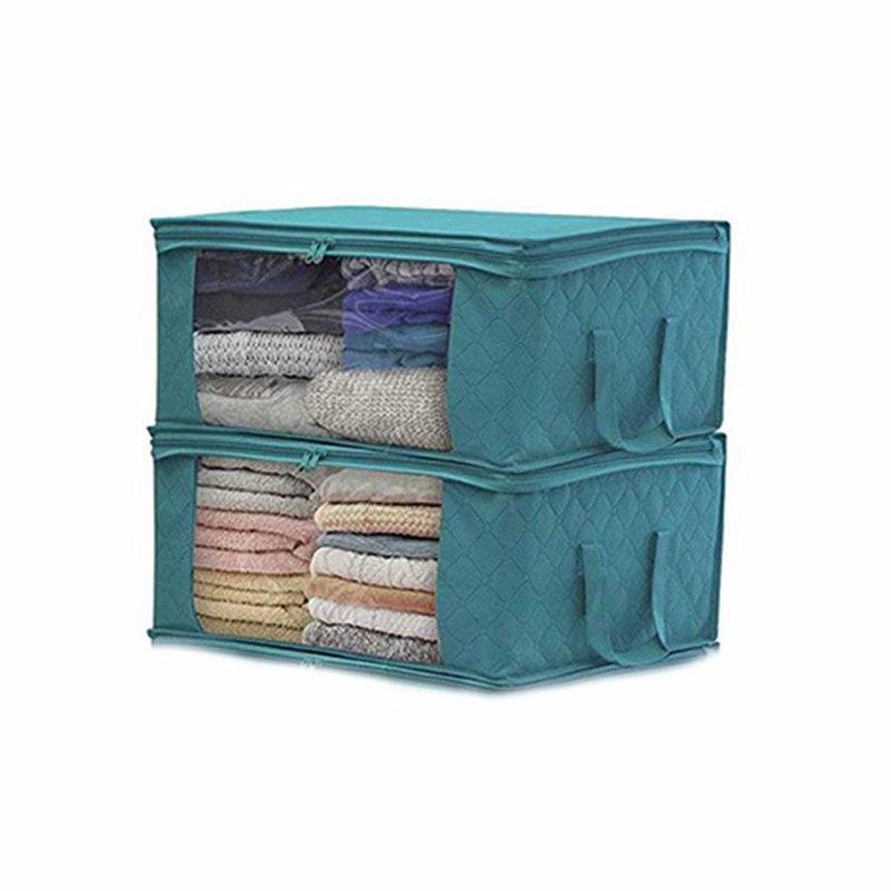 1/2/3Pcs Clothing Wardrobe Organizer Bag Clothes Blanket Quilt Closet Box Bag Home Foldable Storage