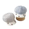 New plaid star anise hat female college student literary retro beret versatile face small puppy feet