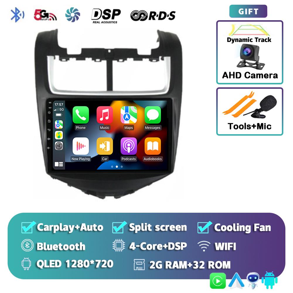 Android 14 Carplay Auto Car Radio For Chevrolet Aveo 2014 2015 2016 2017 Multimedia Player GPS Navigation DSP BT 2din DVD Stereo