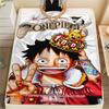 Фланелевое одеяло с принтом персонажей One Piece, Высококачественное, Удобное для всех сезонов, Декор для дома, Тепло и уют, Идеально для рождественских подарков