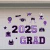 2025 Graduation Car Magnets Congrats Grad Magnetic Stickers Set Graduation Party Decor Magnets for Cars Fridge Garage Mailbox