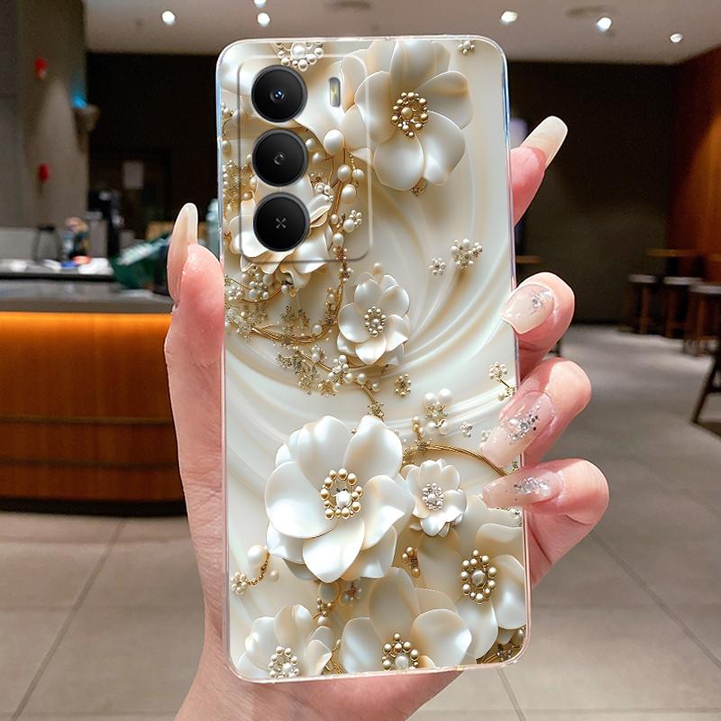 Силиконовый чехол для Realme P3 Lite Красивые цветы Бабочка Защитный ТПУ Мягкая задняя крышка Fundas для телефона Realme P3 Lite 4G
