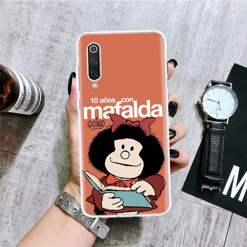 Чехол для телефона с мультяшным рисунком Мафальды для Xiaomi Redmi Note 10 9 8 11 Pro 11T 11S 10S 9S 9A 9C 9T 8T 8A 7 7A 5 Обложка с художественным узором Coque