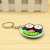 New Japanese Restaurant Sushi Salmon Simulation Food Keychain Pendant Creative Gift
