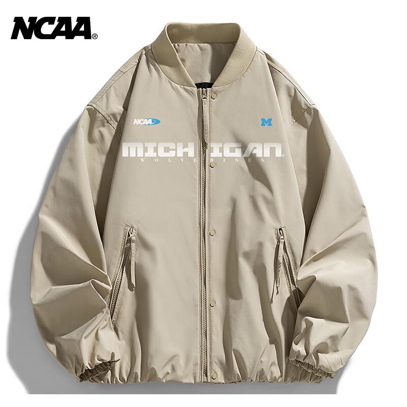 Унисекс куртка-ветровка NCAA в стиле ретро с бейсбольным воротником