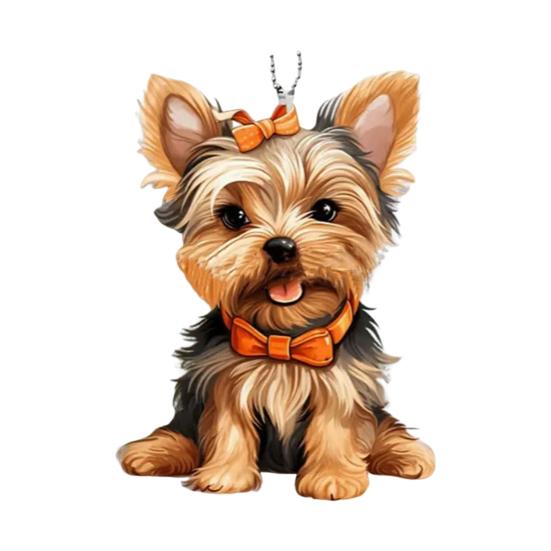 Автомобильная подвеска Акриловая качающаяся собака Легкое автомобильное зеркало Подвесные аксессуары для салона автомобиля Сумка на плечо Школьный ранец