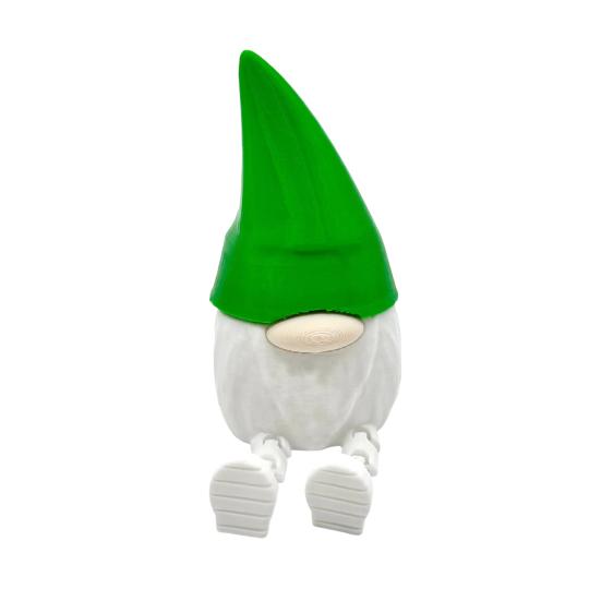 1/5Pcs 3D Printed Gnome Figurine with Articulated Legs Movable Joints Mini Faceless Dwarf Statue Decoration Stress Relief Fidget Toy